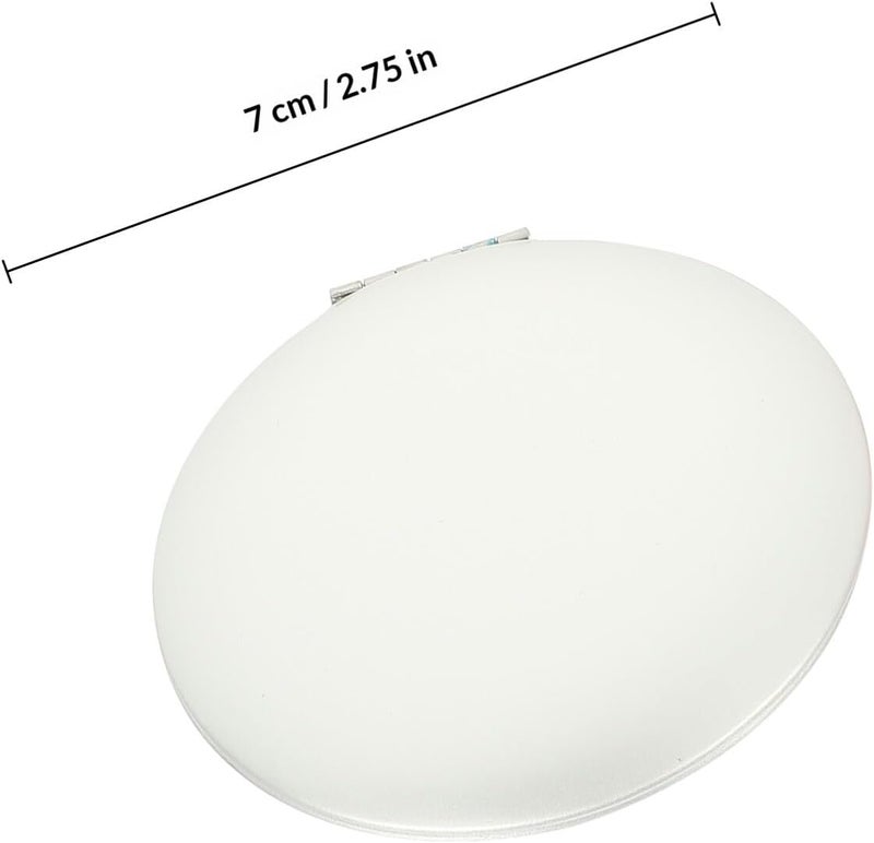 2pcs Dual-Sided Compact Vanity Mirrors Aluminum Folding Rounded Makeup Mirrors for Women Portable Travel Pocket with Pink and Silver Colors - Image 2