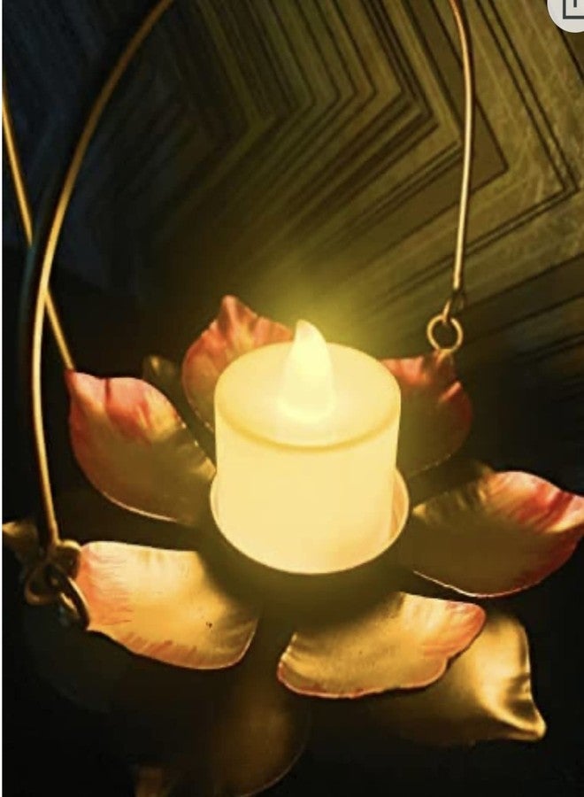 AGAAS ENTERPRISES AGAAS Eteprises Beautiful Table Lotus Style Hanging Tealight Candle Holder Table Votive Stand Diwali Festival Decorative Item Indoor Outdoor Decor Corporate Gift - Image 4