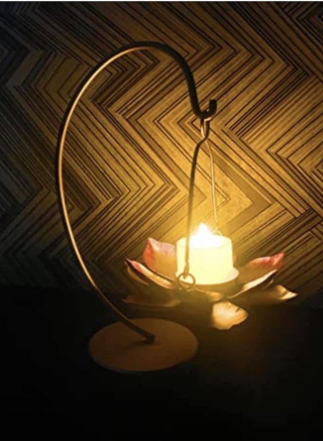 AGAAS ENTERPRISES AGAAS Eteprises Beautiful Table Lotus Style Hanging Tealight Candle Holder Table Votive Stand Diwali Festival Decorative Item Indoor Outdoor Decor Corporate Gift - Image 5