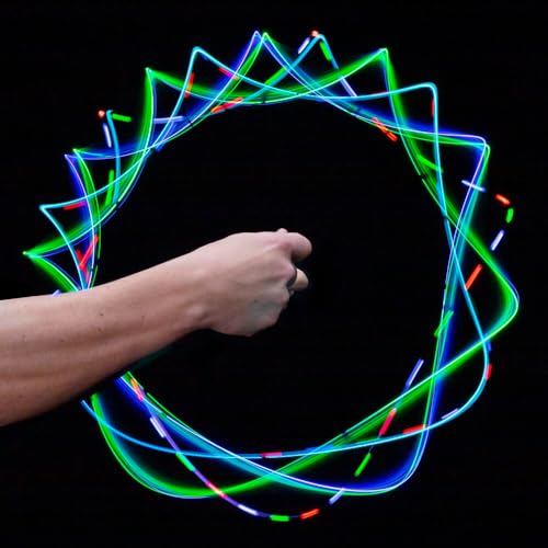 GloFX Team 8-LED Rave Double Orbit: True Color Orbital Flow Light Show - Image 1