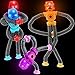 AGRASIV Robot Sensory Fidget Toys LED Light Up for Toddlers Kids Boys Robot Pop Tubes Fidget Telescopic Suction Cup Toy Autism Sensory Airplane Car Road Activities Christmas Stocking Stuffers Party Favors - Image 2