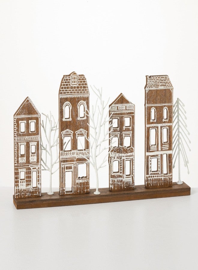 Sullivans Tabletop Christmas Village, Christmas Decor, Indoor Christmas Decorations, Tabletop Christmas Decor Multicolor 10.25" H Wood - Image 1