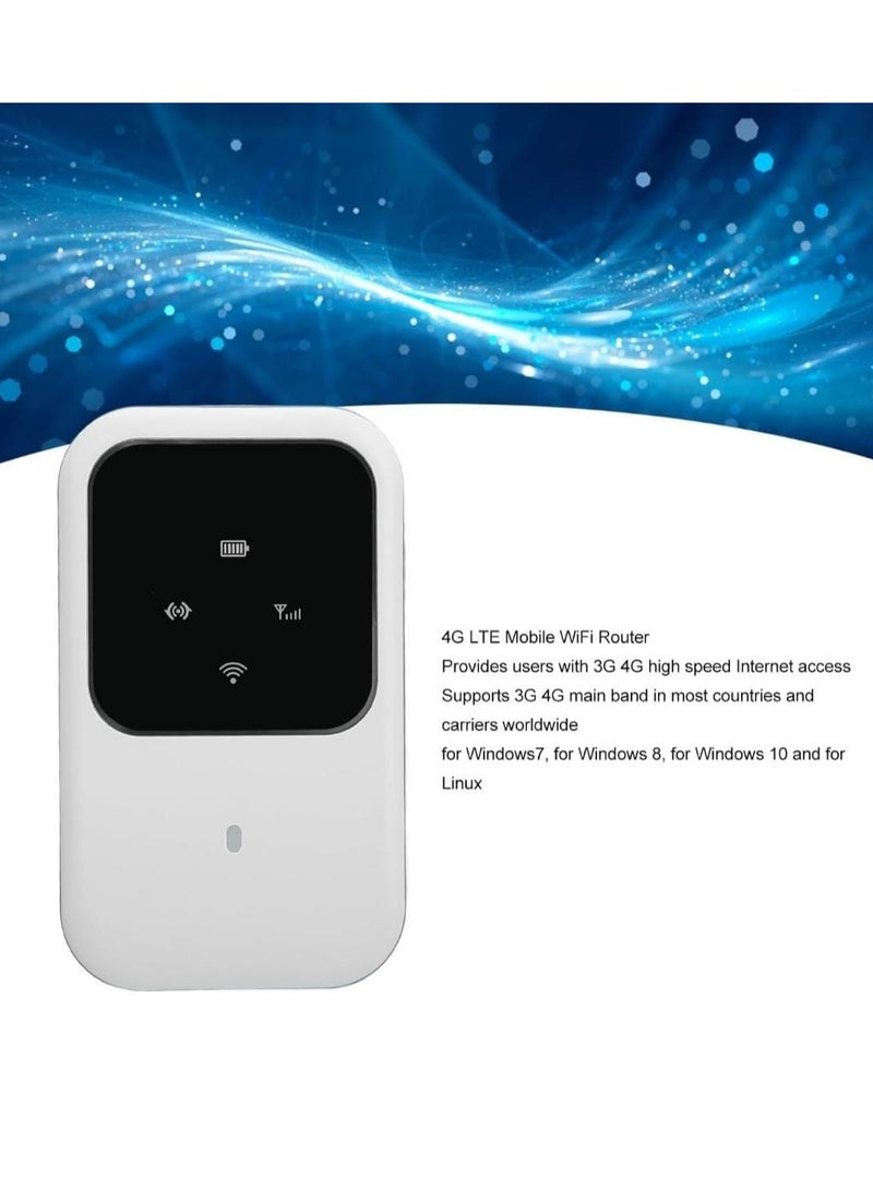 4G LTE WiFi Mobile Router, 4G LTE Mobile WiFi Router with SIM Slot High Speed Pocket WiFi Router Connect up to 10 Devices, 2400mAh Battery, for Car Outdoor Travel - Image 4