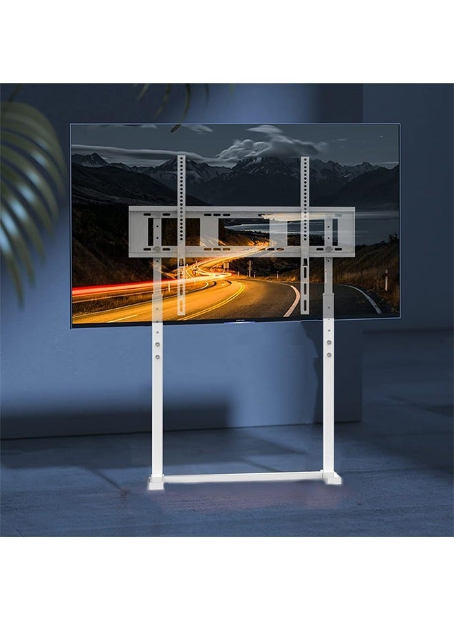 WISFOR White Floor TV Stand 32-100 Inch TV Mount Stand Floor TV Table Monitor Display Shelf for Led Oled Qled Screens Max VESA 800×400mm Holds up to 40 KG  - Image 4