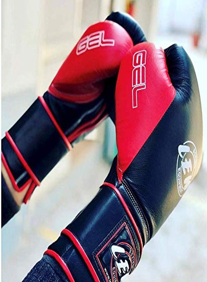 LEW Black/Red Gel Sparring Gloves (Black/Red, 12 OZ) - Image 4