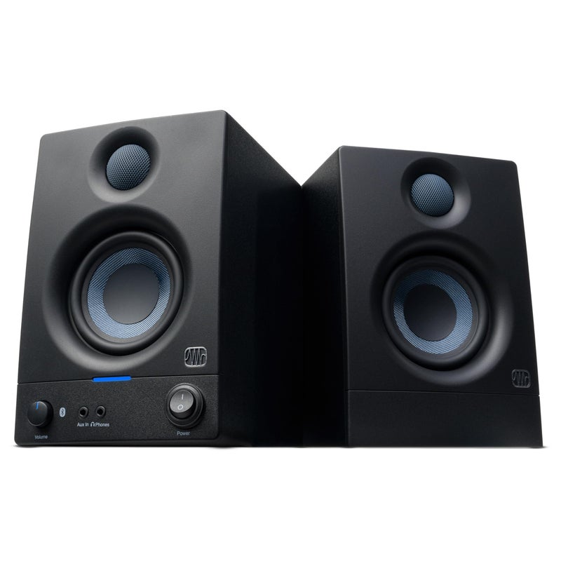 PreSonus Eris 3.5BT Studio Monitors, Pair â€” 3.5" Inch Powered Bookshelf Speakers, Stereo, Desktop Computer, Near Field Music Production, Audio Mixing Recording - Image 1