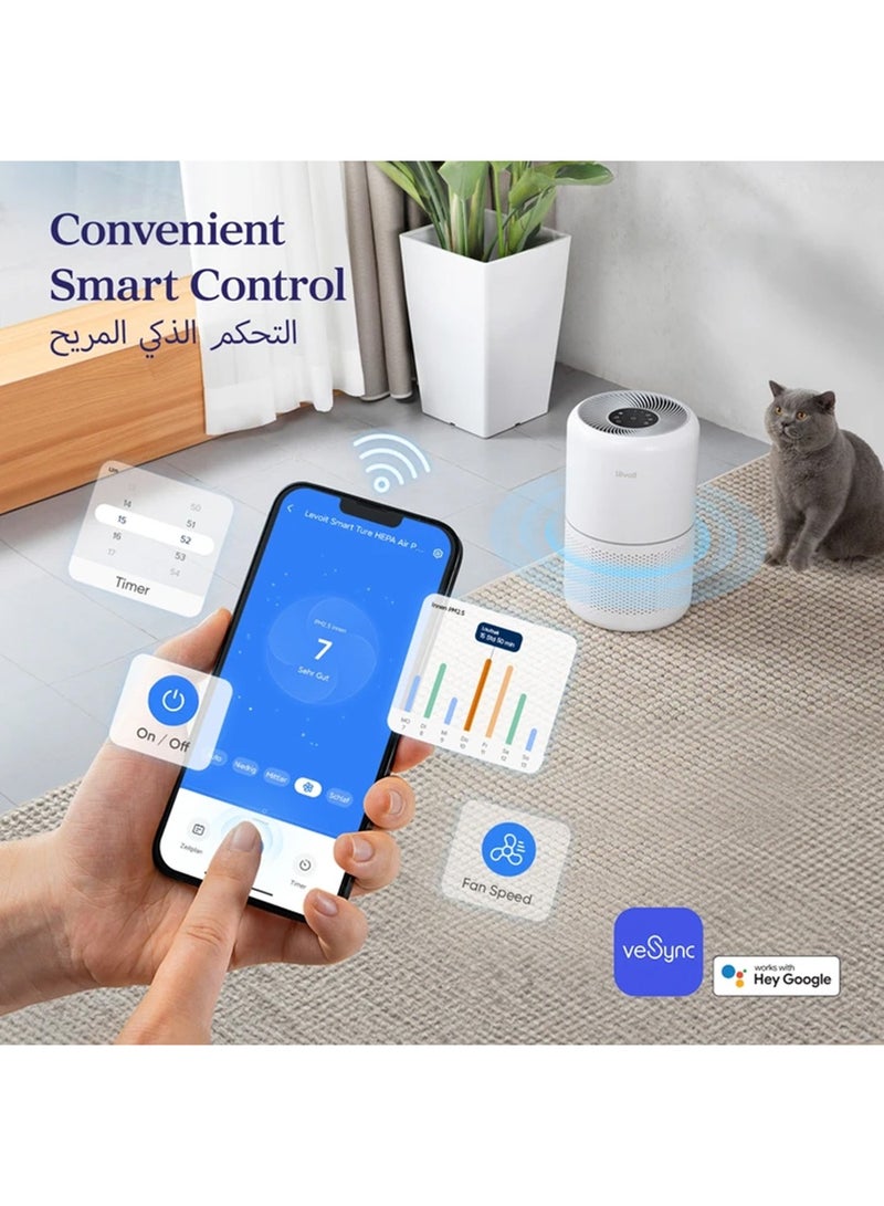 LEVOIT Smart Air Purifier with Plasma for Home Bedroom Core 300s white - Image 4