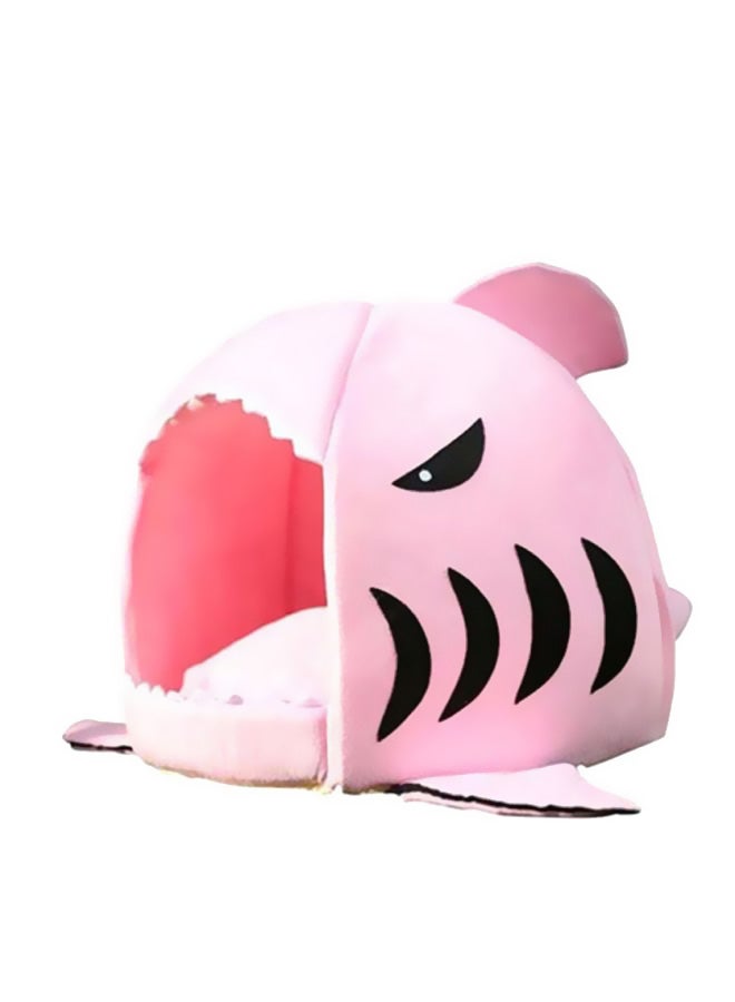 هالامودو مأوى للحيوانات الأليفة بتصميم جذاب على شكل فم سمكة قرش وردي - Image 2