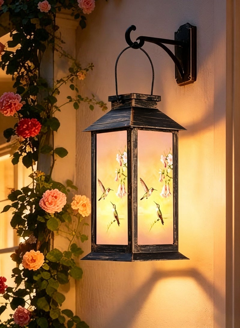 OUTON Solar Lantern Outdoor Waterproof, Hanging Solar LED Hummingbird Garden Light, Plastic Decorative Landscape Light for Yard Patio Lawn Pathway, Gift for Women Mom Grandma Bronze - Image 1