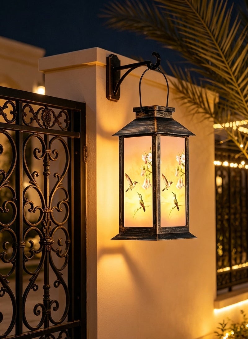 OUTON Solar Lantern Outdoor Waterproof, Hanging Solar LED Hummingbird Garden Light, Plastic Decorative Landscape Light for Yard Patio Lawn Pathway, Gift for Women Mom Grandma Bronze - Image 3