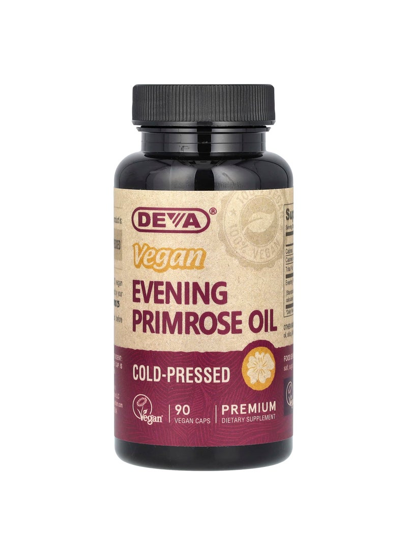 Deva Vegan Evening Primrose Oil, 90 Vegan Caps (500 mg per Capsule)