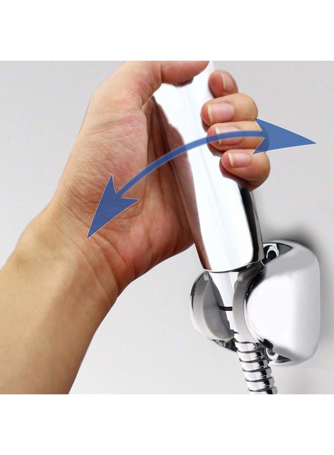 YOO.MEE On Wall Mount Shower Bracket for Handheld Shower Head, Height Adjustable Holder - Large Angle Adjustable to Meet Any Space Bathroom- Chrome - Image 5