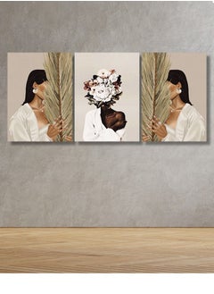 Marktna Decorative Wall Art Painting With a Woman Design 3 Pieces Size 120x60cm  - Image 1