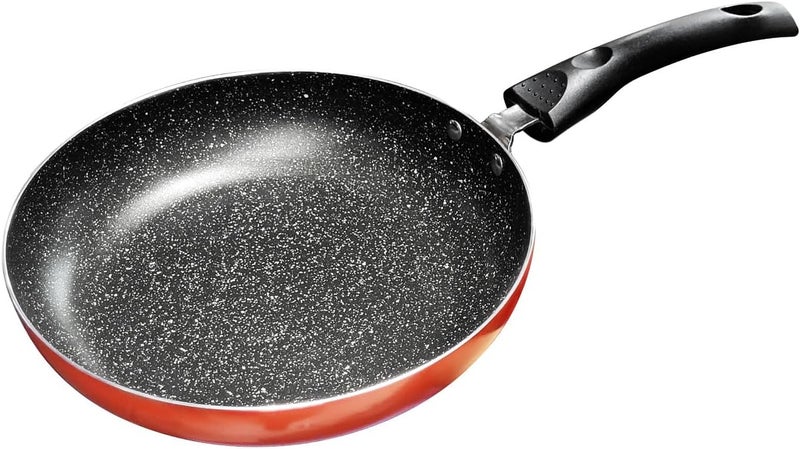 RAJ RK Non-Stick Frypan with Granite Coating - 22cm Red Pan for Dosa, Crepe, Pancake, Omelette, Chapati, Roti, and Paratha - Image 1