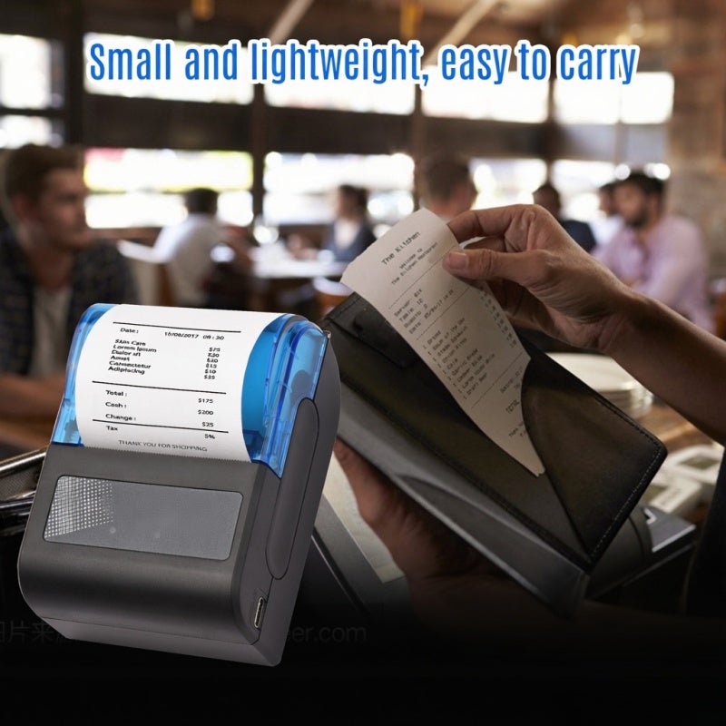 Bisofice Portable Mini Thermal Printer 2 inch Wireless USB Receipt Bill Ticket Printer with 58mm Print Paper Compatible with iOS Android Windows for Restaurant s Retail - Image 5