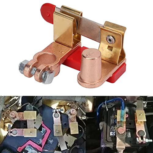 EVGATSAUTO Top Post Positive Battery Disconnect Switch, Power Cutoff Shuoff Switch, Solid Brass Power Cutoff Master Switch for Car Boat RV ATV - Image 2