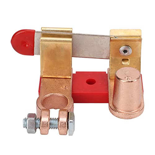 EVGATSAUTO Top Post Positive Battery Disconnect Switch, Power Cutoff Shuoff Switch, Solid Brass Power Cutoff Master Switch for Car Boat RV ATV - Image 1