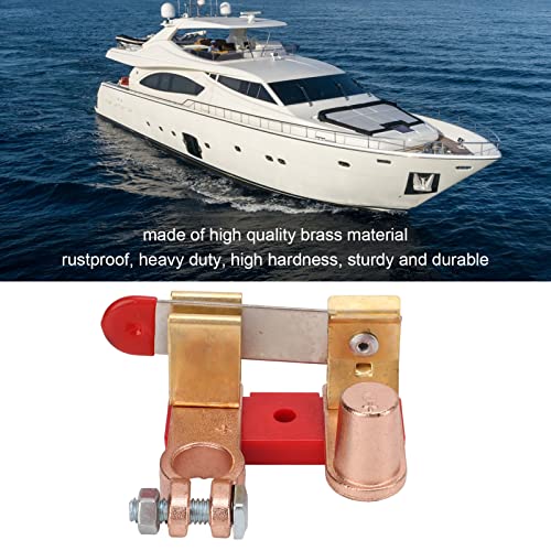 EVGATSAUTO Top Post Positive Battery Disconnect Switch, Power Cutoff Shuoff Switch, Solid Brass Power Cutoff Master Switch for Car Boat RV ATV - Image 4
