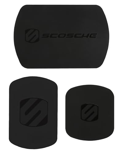 Scosche MAGRKI MagicMount Replacement Metal Plate Kit for Phone, Metal Plates for Magnetic Mount Cell Phone Holder for Car, Universal with All Devices and Phone Case, Black - Image 1