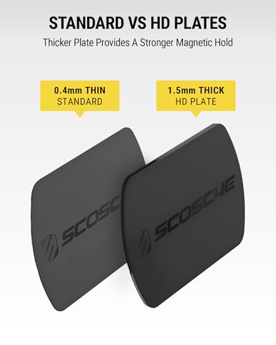 Scosche MAGRKI MagicMount Replacement Metal Plate Kit for Phone, Metal Plates for Magnetic Mount Cell Phone Holder for Car, Universal with All Devices and Phone Case, Black - Image 5
