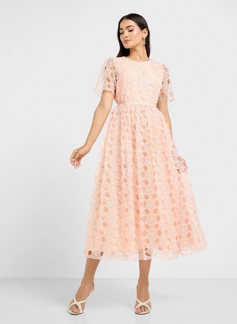 Just Me Lace Midi Dress - Image 1