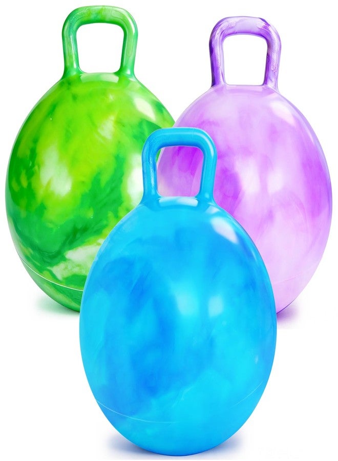 Hymaz 3 Pack Bouncy Ball with Handle, 22 inch Hopper Balls with Pump for Kids & Teens Aged 10+, Clouds Bounce Exercise Ball Hopping Toys for Boys Girls Birthday Gifts Holiday Activities Fun Races - Image 1