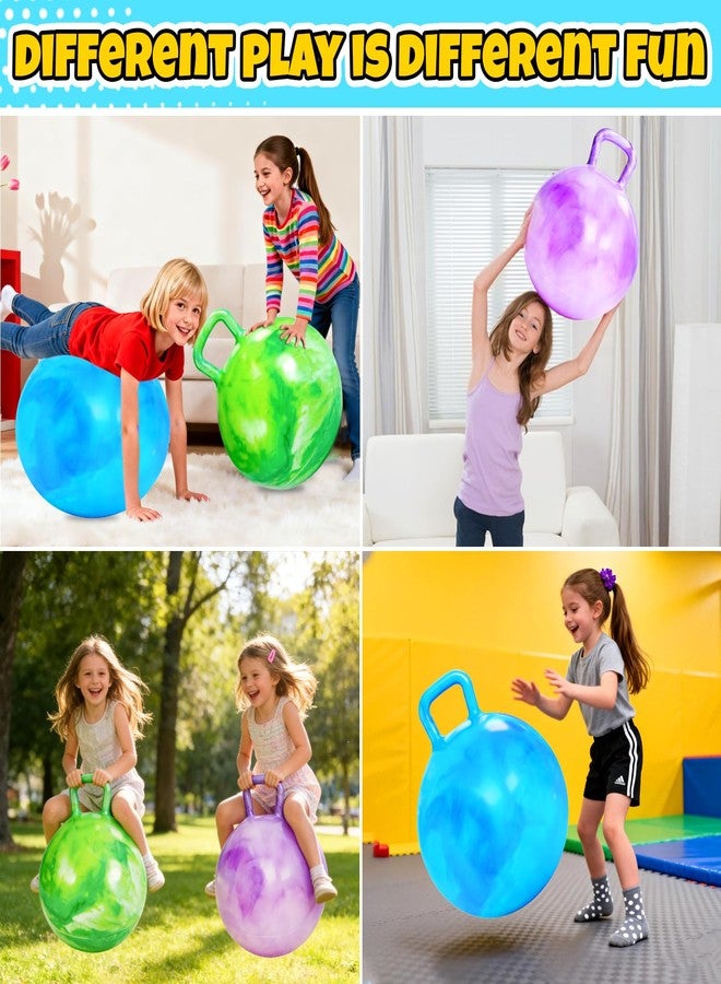 Hymaz 3 Pack Bouncy Ball with Handle, 22 inch Hopper Balls with Pump for Kids & Teens Aged 10+, Clouds Bounce Exercise Ball Hopping Toys for Boys Girls Birthday Gifts Holiday Activities Fun Races - Image 5