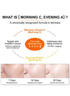 JoyPretty Day & Night Skin Care Set Vitamin C & Retinol Anti-Wrinkle Serum Gold Skincare Duo Radiance Renewal Anti-Aging Serum Moisturizing Hydrating Anti-Aging & Anti-Wrinkle Serum  - Image 5