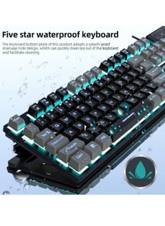 Forev FV-Q8 Wired Gaming Keyboard Esports Light-Emitting Office Desktop Laptop Wired Film Wired Keyboard (FV-Q1 White - Pink)  - Image 4
