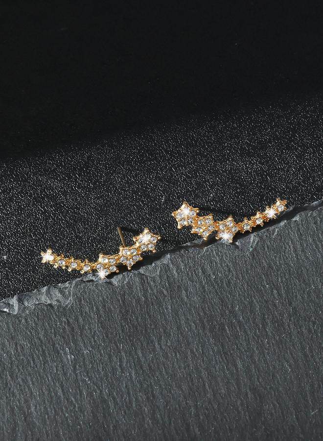 Take Two Contrast Rhinestone Embellished Earrings - Image 3