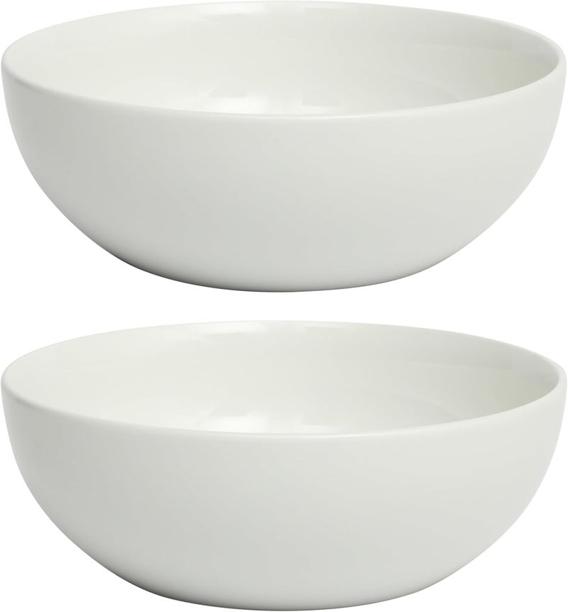 Gibson Home Great Essentials 2 Pack 100 OZ 10 Deep Salad Serving Bowl Set for Kitchen  Porcelain  Dishwasher and Microwave Safe - Image 1