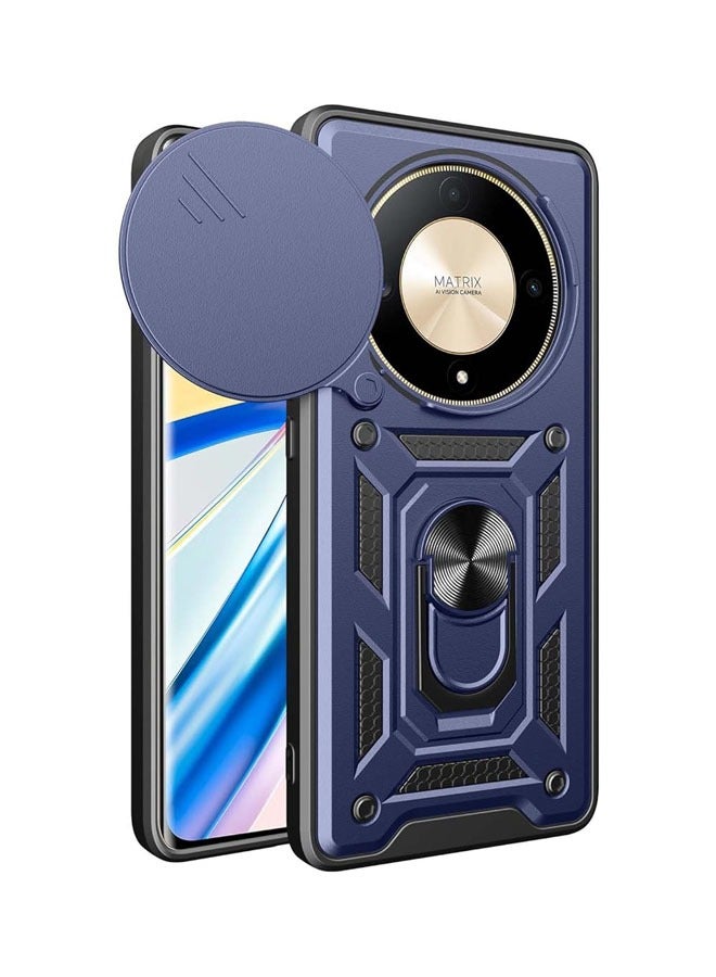 general Case for Honor X9B/Magic 6 Lite, Shockproof Cover TPU/PC Case with Ring Rotating and Sliding Camera Cover