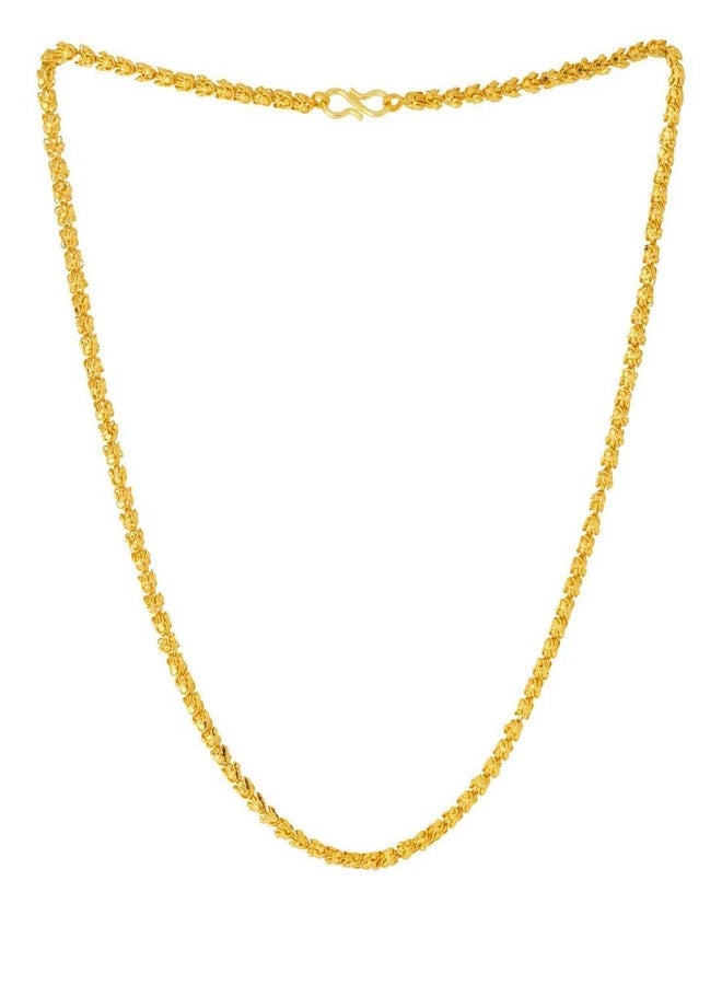 Thrillz Trendy And Fancy Round Designer Gold PLated Chain For Men & Women - Image 3