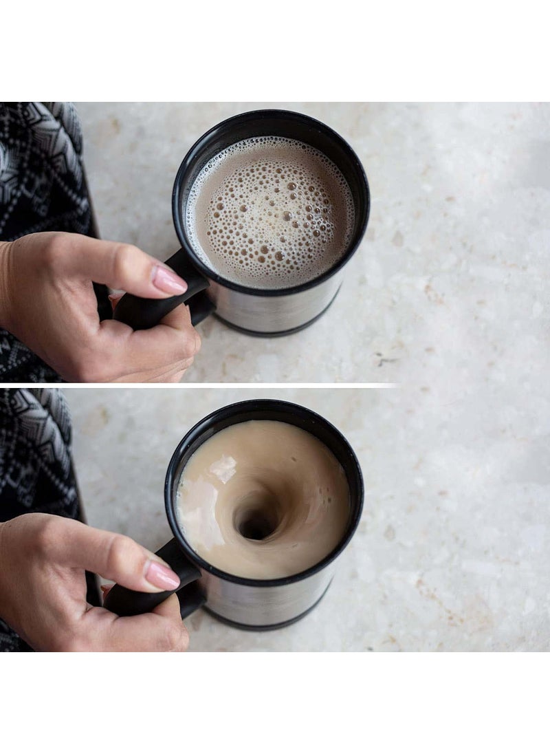 Shri RaghuviR Glow Shri RaghuviR Glow Self StirringTea Coffee Mug Cup with Lid Electric Stainless Steel Automatic Self Mixing Spinning Home Office Travel Mixer Cup Coffee Mixing Blender Coffee Cup for Kids Men  - Image 2