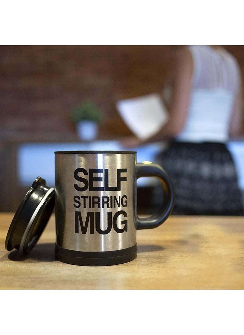 Shri RaghuviR Glow Shri RaghuviR Glow Self StirringTea Coffee Mug Cup with Lid Electric Stainless Steel Automatic Self Mixing Spinning Home Office Travel Mixer Cup Coffee Mixing Blender Coffee Cup for Kids Men  - Image 3