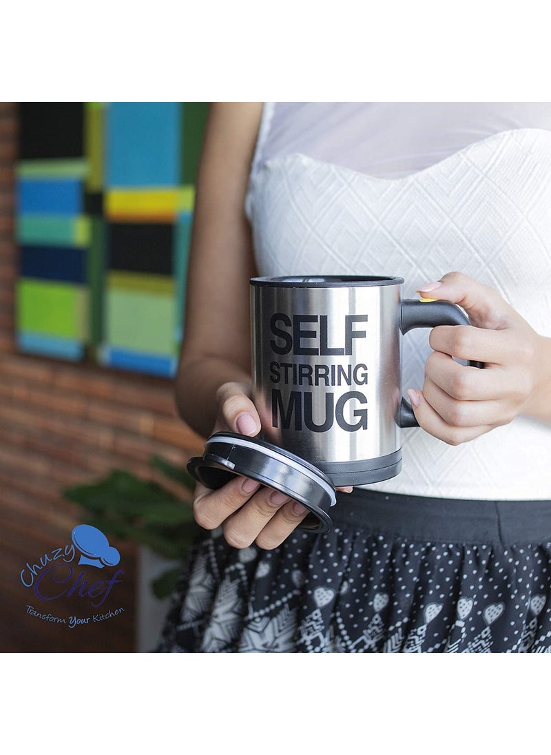 Shri RaghuviR Glow Shri RaghuviR Glow Self StirringTea Coffee Mug Cup with Lid Electric Stainless Steel Automatic Self Mixing Spinning Home Office Travel Mixer Cup Coffee Mixing Blender Coffee Cup for Kids Men  - Image 4