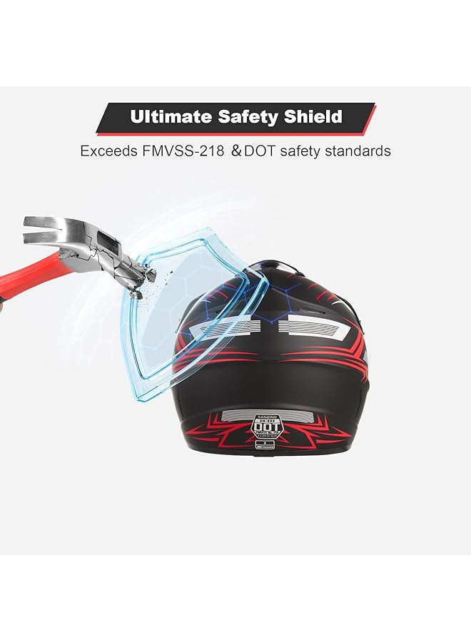 KASTWAVE Youth & Kids Dirt Bike Helmets Dirt Bike Helmets Atv Bump Safty Helmet Off Road Mountain Bike Helmet With Goggles Gloves Mask - Image 2