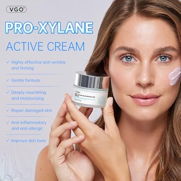 VGO Pro-Xylane Active Cream - Plumping & Firming, Daily Face Repair Moisturizer Hydrating for All Skin Types 30g / 1.02oz - Image 3