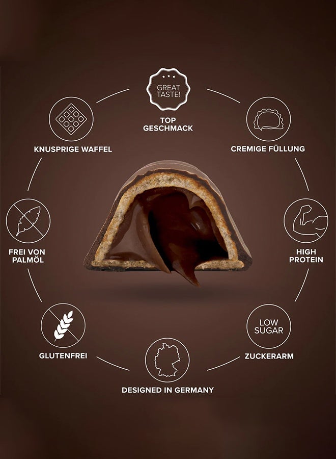 IRONMAXX PROTEINO | 12 x 30g | Double Dark Chocolate Flavour,  Low Sugar Wafer Protein Bar | Gluten-Free - Image 3