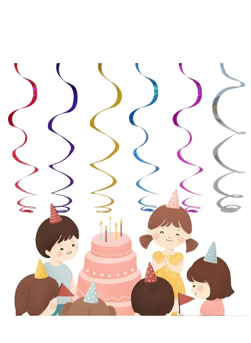 12PCS Gold Single Spiral PVC Hanging Party Ornament For Ramadan Party Eid Mubarka Happy New Year Wedding Birthday Party Decoration - Image 3