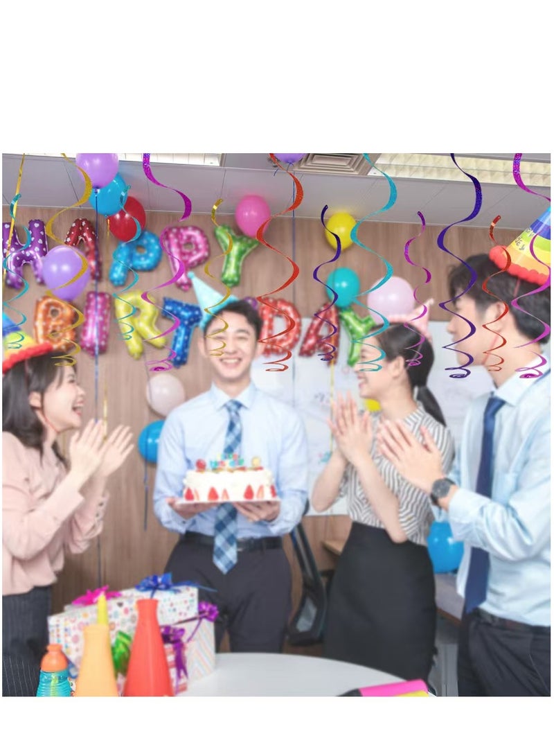 12PCS Gold Single Spiral PVC Hanging Party Ornament For Ramadan Party Eid Mubarka Happy New Year Wedding Birthday Party Decoration - Image 4