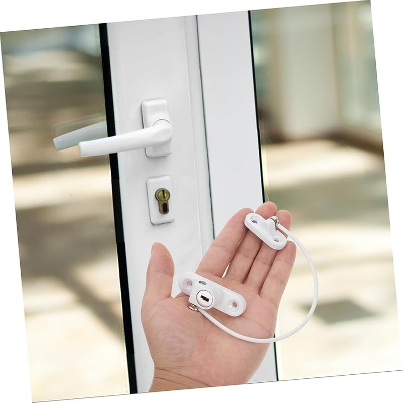 Tehaux Metal Sliding Window Lock Security Bar Child Safety Stopper Limiter - Image 5