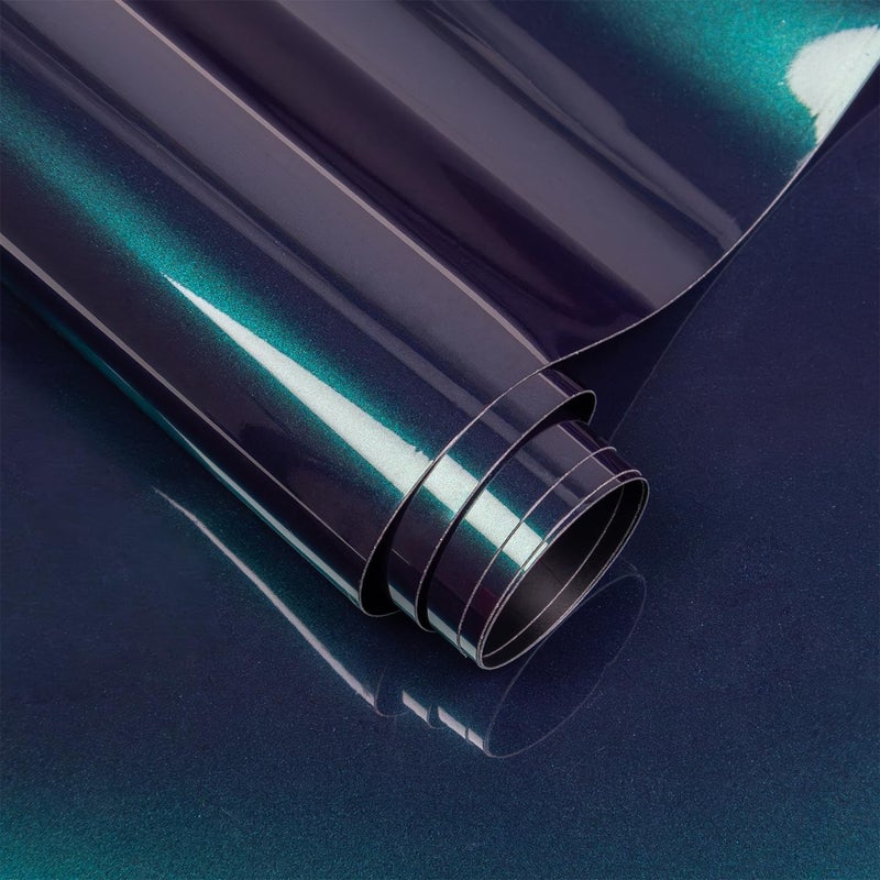 Foneso Gloss Green Black Vinyl Wrap, Emerald Green Automotive Vinyl Film Roll for Cars Interior & Exterior-Air Release TechnologyBubble Free DIY Car Paint 1ft x 10ft - Image 1