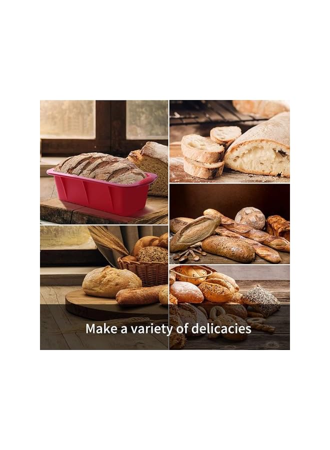 S-TOP 2 Pack Silicone Bread and Loaf Pans, Non-stick Bread Loaf Pans, Flexible Silicone Baking Molds for Breads, Cakes, Meatloaf, Brownies, BPA Free & Oven Safe & Dishwasher Safe (25.5 x 13 x 7cm) - Image 2