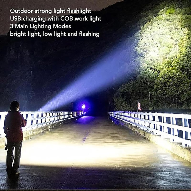 2024 Upgraded A70 Tactical LED Flashlight Rechargeable Waterproof Portable For Outdoor Camping 3pcs - Image 3