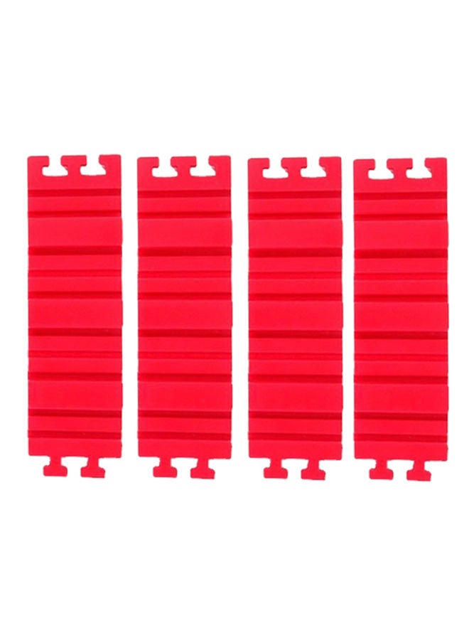 NIBEMINENT 4-Piece Silicone Cake Mold Red 19 x 5.5centimeter - Image 1