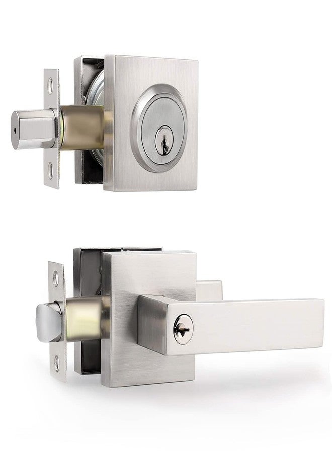 Cielsa Dawn Exterior Door Lock Set with Deadbolt, Satin Nickel - Image 1