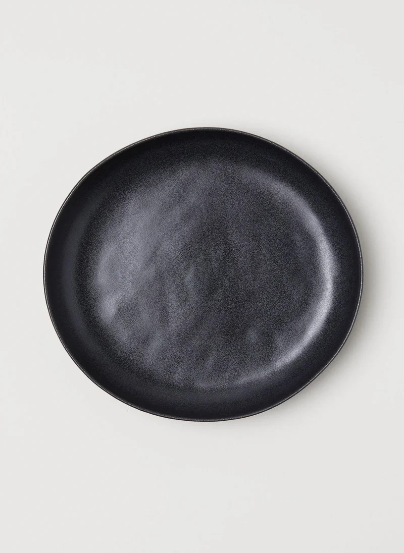 H&M Glazed Stoneware Plate