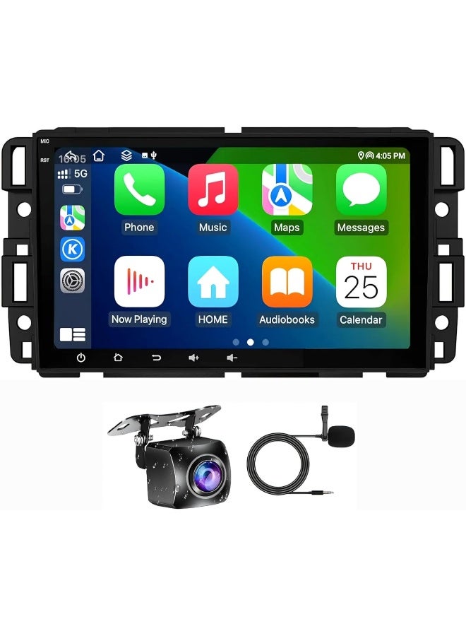 Vierex Car Stereo Radio for Chevrolet Chevy Silverado Tahoe GMC Sierra Yukon, with CarPlay Android Auto Bluetooth GPS Navigation Touch Screen Head Unit, 7 Inch IPS Screen AHD Camera Included (4+32GB 8CORE) - Image 1