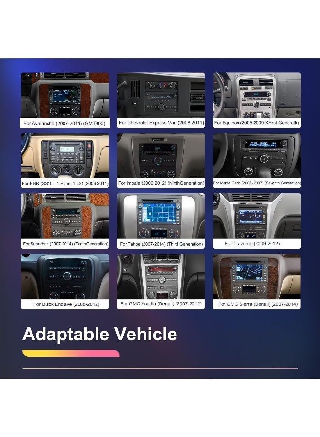 Vierex Car Stereo Radio for Chevrolet Chevy Silverado Tahoe GMC Sierra Yukon, with CarPlay Android Auto Bluetooth GPS Navigation Touch Screen Head Unit, 7 Inch IPS Screen AHD Camera Included (4+32GB 8CORE) - Image 3